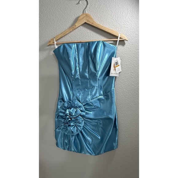 VTG Y2K Jessica McClintock GUNNE SAX Satin Strapless Formal Prom Dress 3 NWT - Picture 6 of 12